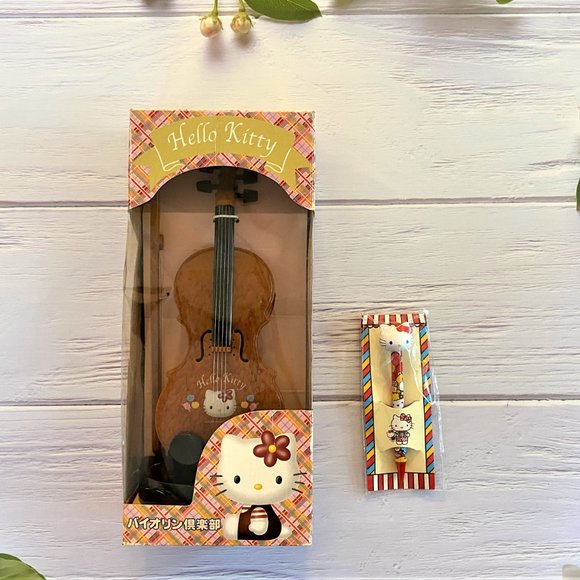 RARE Vintage 1999 Sanrio HELLO KITTY Musical Toy VIOLIN Plays 8 Songs MIB - Picture 7 of 10